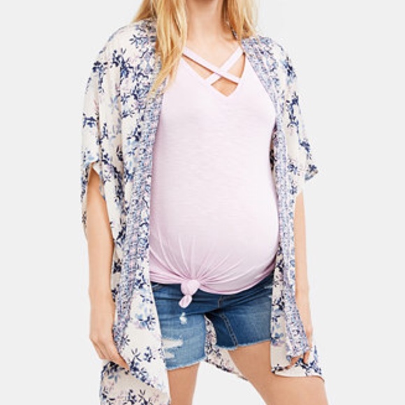 NWT Jessica Simpson Maternity Kimono Cardigan OS - Picture 1 of 5